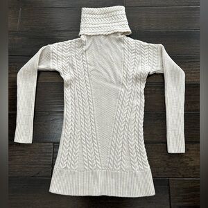 Krimson Klover Cream Cable Knit Turtleneck Sweater